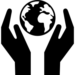 Earth between hands - Free icons