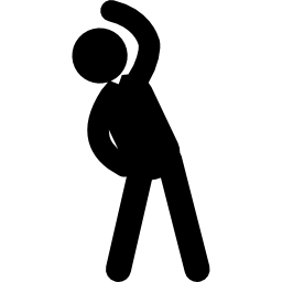 Stretching male silhouette - Free sports icons