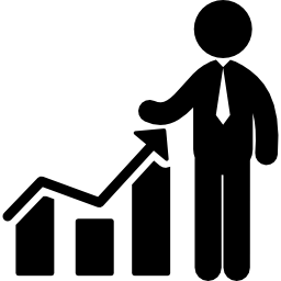 Ascending graphic of a businessman - Free people icons