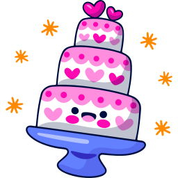 pastel de boda sticker