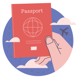 pasaporte sticker