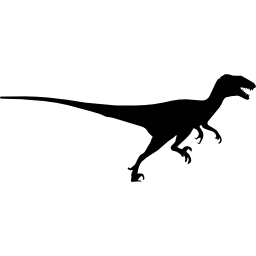 Deinonychus dinosaur silhouette side view - Free animals icons