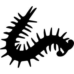 Millipede Silhouette - Free Animals Icons