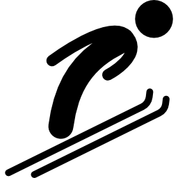 Skiing silhouette - Free sports icons
