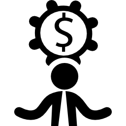 Business symbol with dollar money wheel and a businessman - Free ...