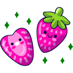 Strawberry Stickers - Free food Stickers