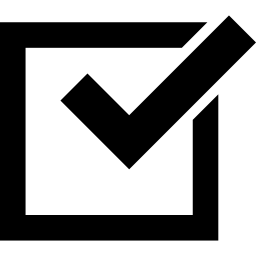 Verified checkbox symbol - Free interface icons