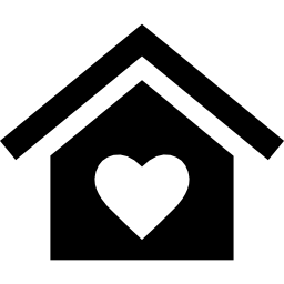 Home with a heart - Free buildings icons