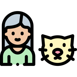 Cat Detailed Rounded Lineal color icon