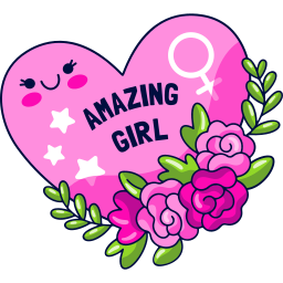 Girl Power Girly Pink Clipart Stickers Graphic by Creation By HB · Creative  Fabrica