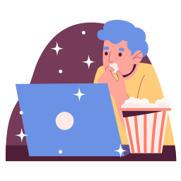 viendo una película sticker