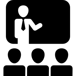 Audience in presentation of business - Free people icons