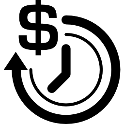 Clock With Dollar Sign - Free Business Icons