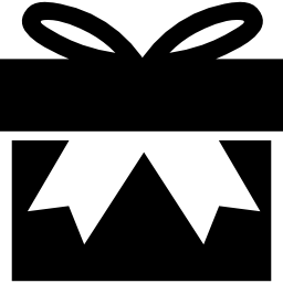Gift box with big ribbon bow - Free icons