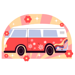 hippie sticker