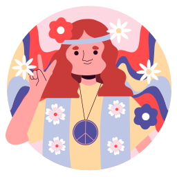 hippie sticker