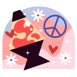 hippie sticker