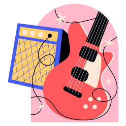 guitarra electrica sticker