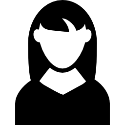 Woman with dark long hair avatar - Free people icons