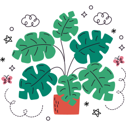 monstera sticker