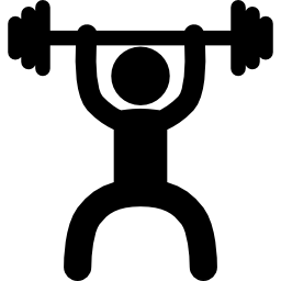 Weightlifter frontal silhouette - Free sports icons