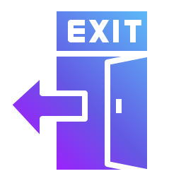 Exit door - Free multimedia icons