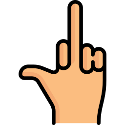 Middle finger - Free hands and gestures icons