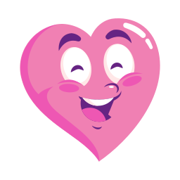 Happy heart Stickers - Free valentines day Stickers