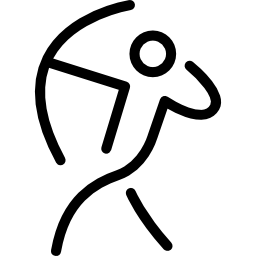 Archer stick man with an arch - Free sports icons