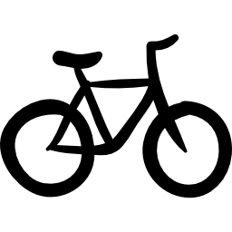 Bicycle hand drawn ecological transport - Free transport icons