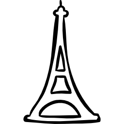 Eiffel tower hand drawn outline - Free travel icons