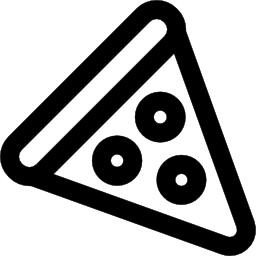 Pizza triangle outline - Free food icons