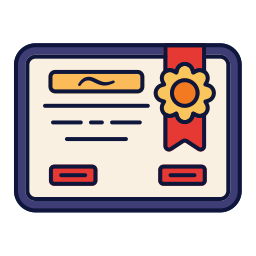 Certificate - Free education icons