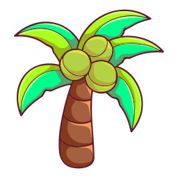 Árbol de coco sticker