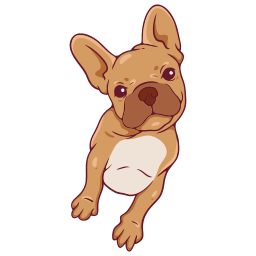 bulldog francés sticker