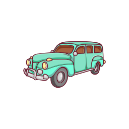 Classic car Stickers - Free transportation Stickers