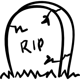 Tombstone with cracks and rip letters - Free halloween icons