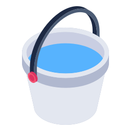 Water bucket icon isometric style Royalty Free Vector Image