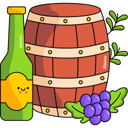 barril de vino sticker