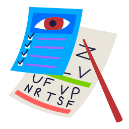 examen de ojos sticker