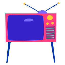 tv vintage sticker