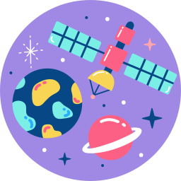 satélite espacial sticker