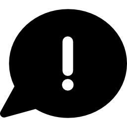 Warning speech bubble - Free interface icons