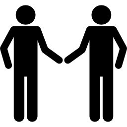 Shaking hands silhouette - Free people icons