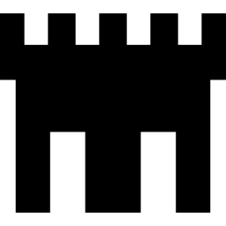 Fortress with battlements - Free buildings icons