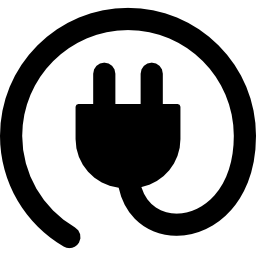 Rounded plug - Free technology icons