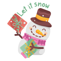 monigote de nieve sticker