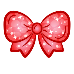 Sticker red bow 