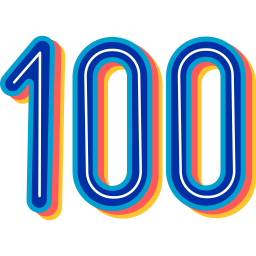 100 sticker