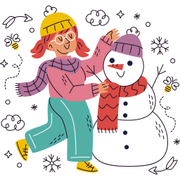 monigote de nieve sticker